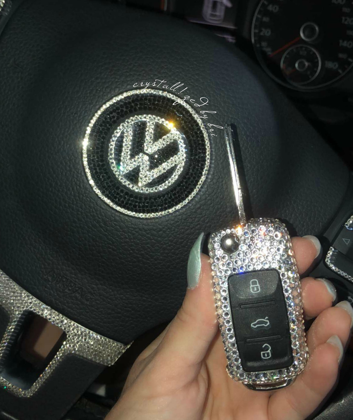 Bling Any Car Key Fob AUSTRIAN CRYSTALS Maserati Benz BMW Audi Bedazzled Custom