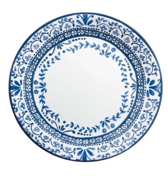 ❤️Corelle Portofino 6 Dinner plates Blue & White European