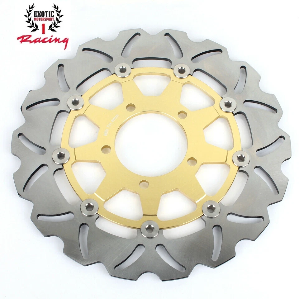 Rotores de freno delanteros y traseros disco Kawasaki Ninja ZX10R 2008-15 ZX6R 2013-23 dorado Foto 4 de 4