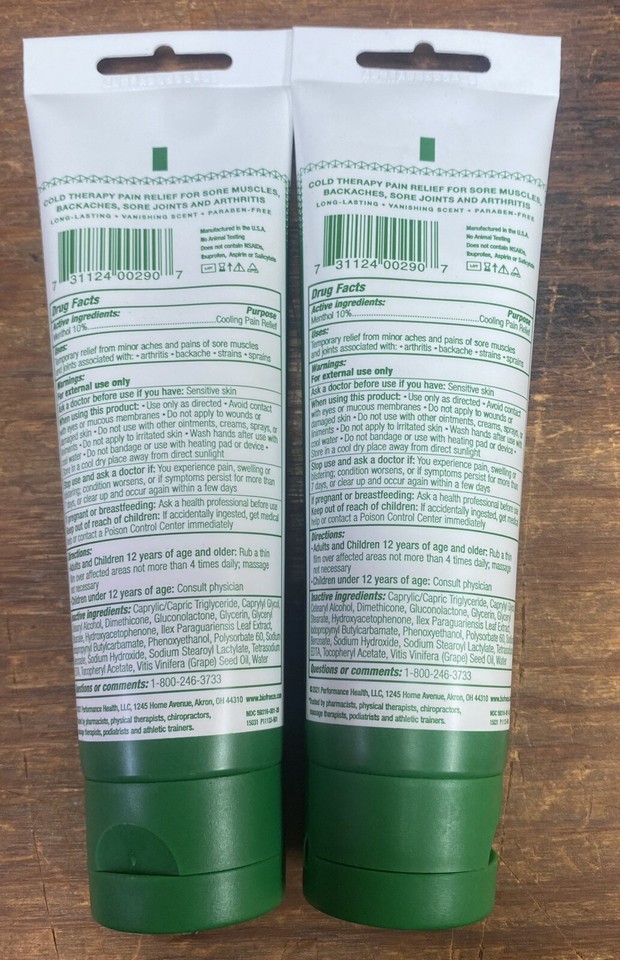 TWO 4oz Biofreeze FOOT CREAM Menthol Pain Relieving eBay