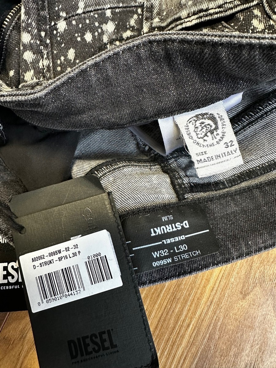 BNWT NEW DIESEL JEANS D-STRUKT 009SW 9SW W32 L30 32x30 32/30 BNWT NEW DIESEL JEANS D-STRUKT 009SW 9SW W32 L30 32x30 32/30
