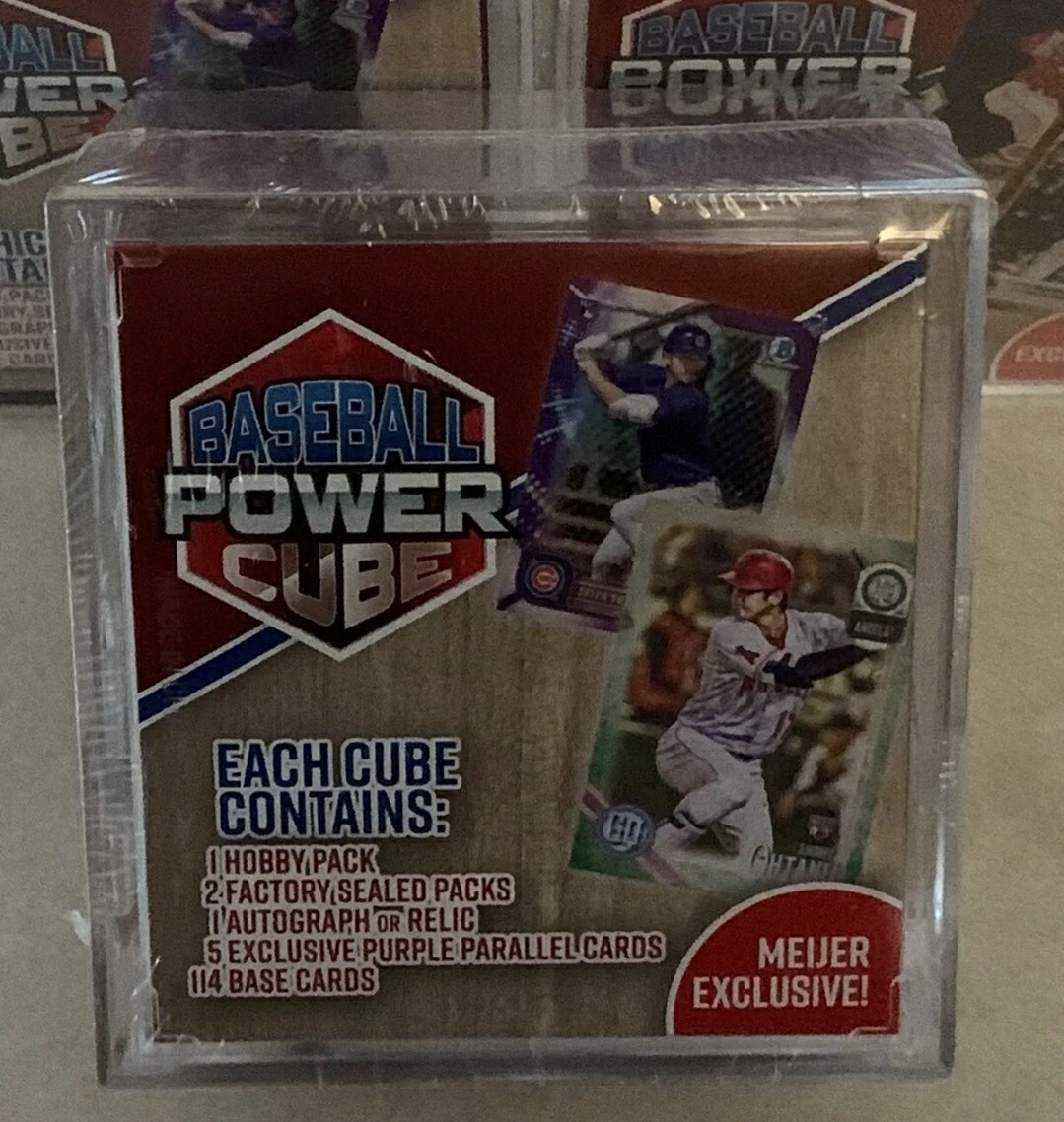 Meijer Baseball Mystery Cube w/packs, Purple Parallel, Auto, Elly De La