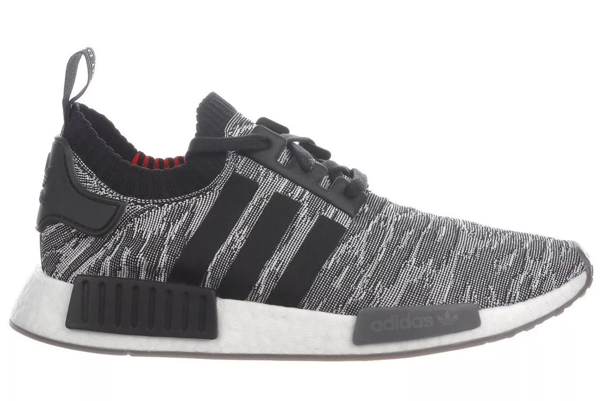 NEW Adidas NMD R1 Primeknit CQ2444 Men's Original Grey Running Shoes