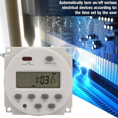 DC 12V 16A LCD Digital Timer Switch Electronic Power Programmable Time Relay 1PC
