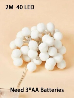 USB Ball String Light Warm White