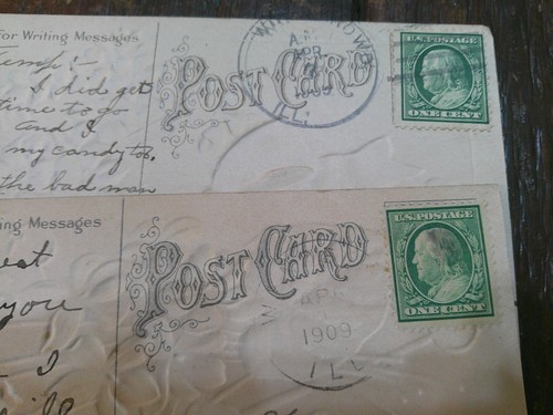 ANTIQUE LOT 16 VALENTINES THANKSGIVING EASTER POSTCARDS EARY 1900 1 CENT STAMPS - Picture 6 of 24