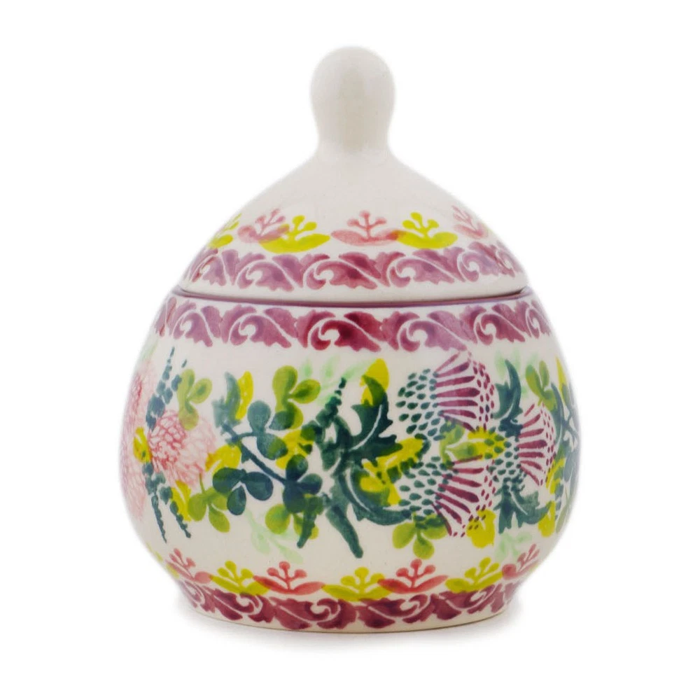 6 oz Sugar Bowl - Thriving Thistle Wreath