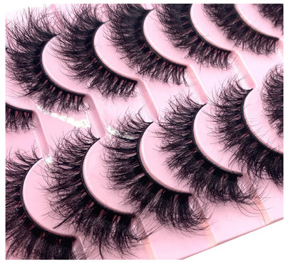 New 10 Pairs 3D Mink Lashes False Eyelashes Handmade Wispy Fluffy Long Lashes Na