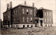 RPPC Public School Negaunee Michigan 1909 Postmarked Brick Building
