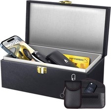 Faraday Box with Faraday Bags for Car Keys, Car Key Signal Blocking Box, Keyless
