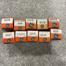 Lot of 10 ELECTRON GE Tubes VINTAGE NEW OLD STOCK.