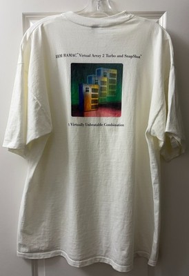 Vintage IBM RAMAC Virtual Array 2 Turbo Shirt XL USA 90s Tech Promo