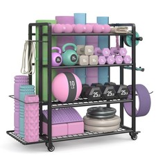 4-Tier Dumbbell Rack Stand Only, Adjustable Weight Rack for Dumbbells Kettleb...