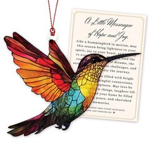 Hummingbird Christmas Ornaments 2026, Colorful 4 inches, Bird