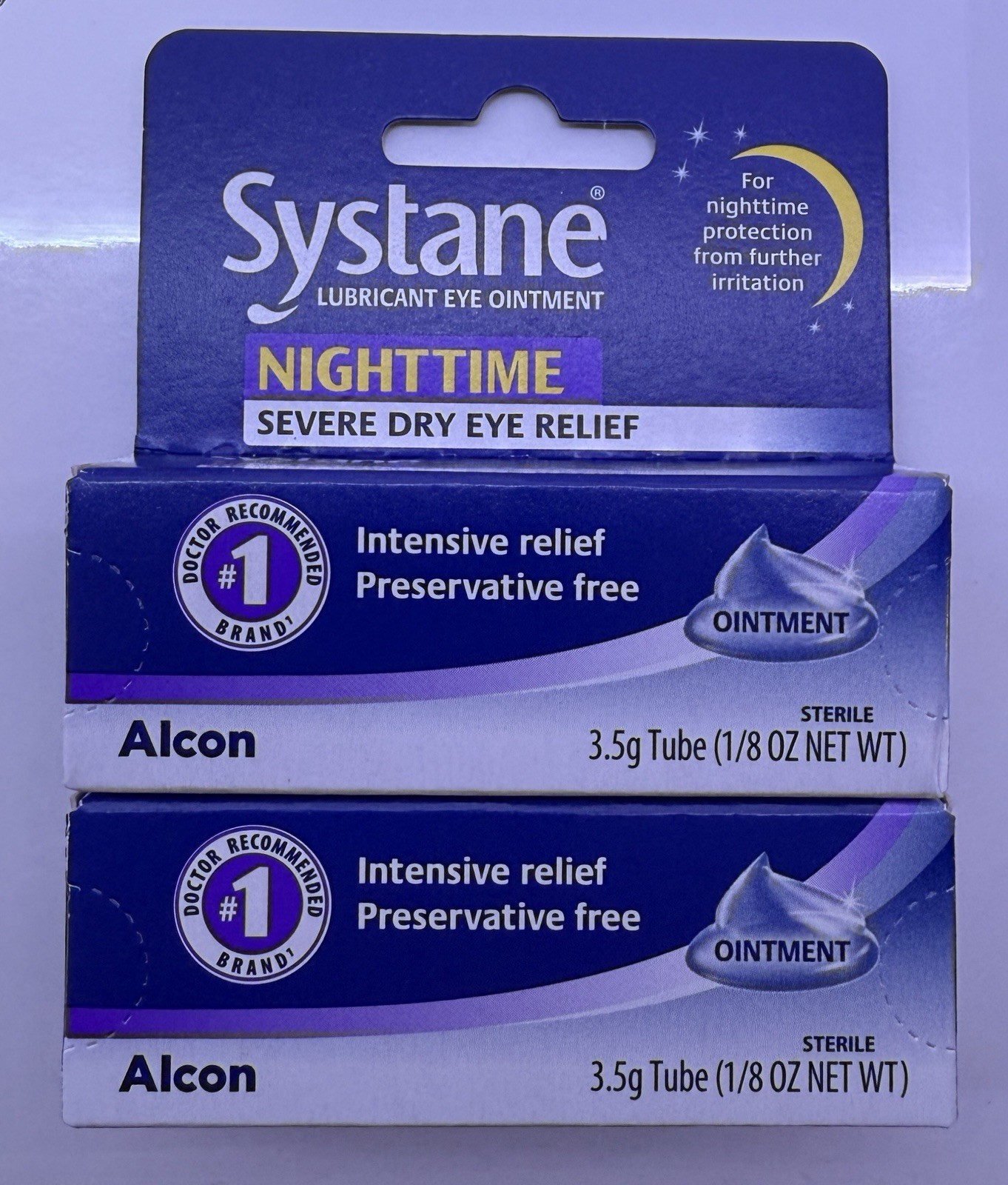 TWO - Systane Nighttime Lubricant Eye Ointment (2) 3.5g Tube
