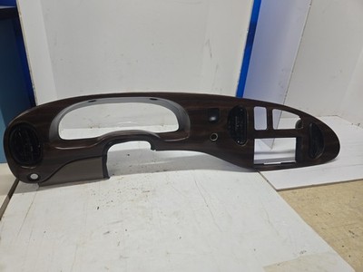 97-03 Ford E-150 Econoline Dash Gauge Cluster Bezel Climate Radio Trim Woodgrain