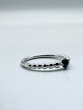 Pandora Green 925 Sterling Silver Beaded Ring - 198867C05 - Size 9 US NWOT