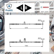 2x Bosch Seilzug, Feststellbremse Links, Rechts passend für Mazda MX-5 III