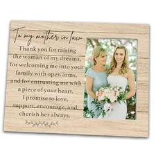 Gifts to My Mother in Law Frames on My Wedding Day,Picture Frame Desk Decor 