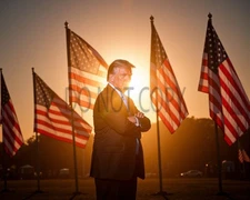 Donald  Trump American Flag AI Generated Photo MAGA President, USA 8X10 Print