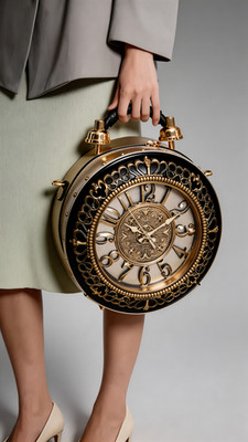 Vintage Clock Bag Steampunk Alarm Clock Purse Crossbody Shoulder Handbag Gift