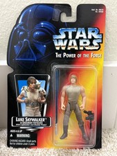 Star Wars - POTF - 1995 - Red Card - Luke Skywalker Dagobah Fatigues Long Saber