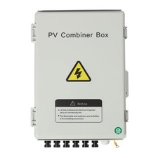 6 String Solar PV Combiner Box 63A Circuit Breaker Junction Box for Solar Panels