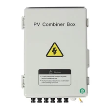 6 String Solar PV Combiner Box 63A Circuit Breaker Junction Box for Solar Panels