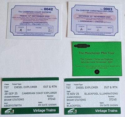 Charter Zugtickets, Pathfinder, Vintage Trains Blackpool, Pwllheli 37s, 2025