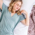 BAMBOO Euforia Pure Romance Soft Lounge Sleep V neck Tee & Shorts Light Blue M — photo 1