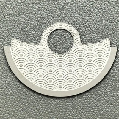Silver Waved Rotor Oscillating Weight Overlay Fit for NH35 NH36 7S26 4R35