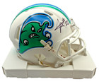 TYJAE SPEARS SIGNED TULANE ANGRY WAVE MINI HELMET - Riddell (JSA W/Card) — photo 3
