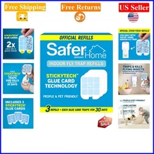 Home SH503 Trap Refill Pack of 3 White Glue Cards for SH502 Indoor Fly Trap