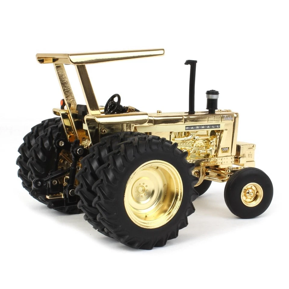 Unidad de persecución ERTL Gold Chrome 1/32 Farmall 1206 con ROPS 2023 Farm Show 44307-oro Foto 3 de 4