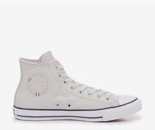 Converse Sneakers Grey Chuck Taylor All Star Leather High Tops Size M 9 W 11