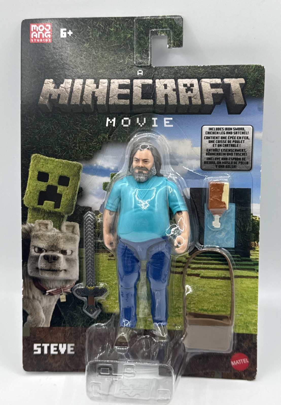 A Minecraft Movie Steve Jack Black 3.25"" Action Figure Brand New & Sealed