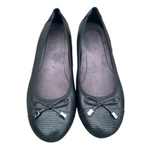 Vionic Minna Ballerina Flats Sz 8 Black Closet Staple Comfort Minimalist