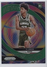 2024-25 Panini Prizm Instant Impact Green Prizm AJ Johnson #11 1lg7