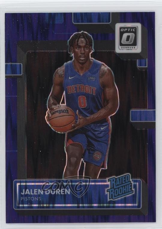 2022 Panini Donruss Optic Rated Rookie Purple Shock Prizm Jalen Duren #227 13f9