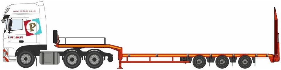 Oxford Diecast 76DXF007 Pollock Lift & Shift DAF XF Euro 6 Semi Loader - 1:76...