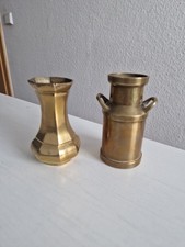 Messing Milchkanne Vase Antik Alt Vintage Deko Nachlass