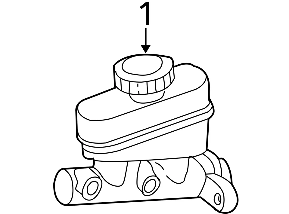 2001-2003 Ford Explorer Sport Trac Brake Master Cylinder LNT62 - Image 3 of 3