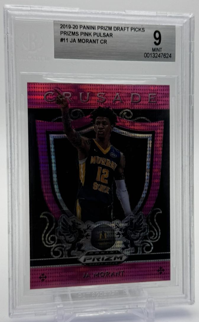 2019-20 Panini Prizm Draft Picks Prizms Pink Pulsar Ja Morant Rookie BGS 9
