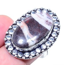 Peanut Wood Jasper 925 Sterling Silver Gemstone Jewelry Ring Size 7" NS 7969