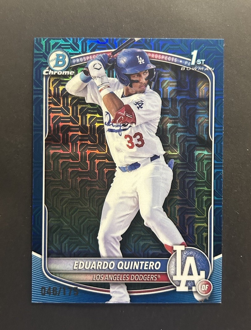 2025 Bowman Chrome Eduardo Quintero #BCP-115 Mojo Navy Refractor /175 Rookie