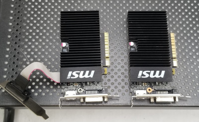 *LOT OF 2* MSI NVIDIA GeForce GT 710 1GD3H LPV1 Graphics Video Card GPU Fanless