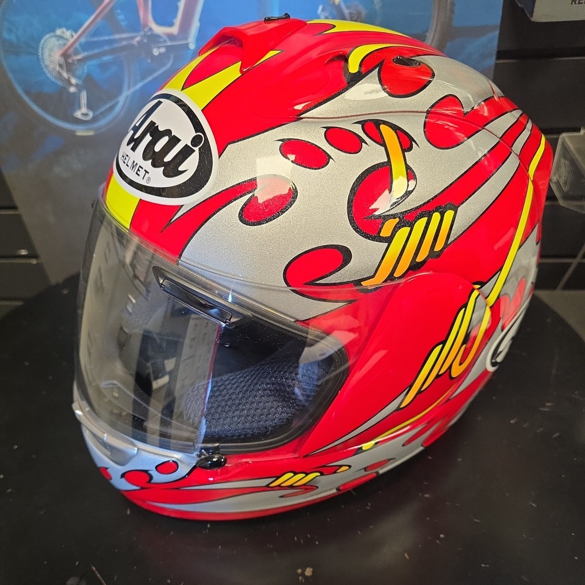 ARAI CORSAIR RX-7 SM OFFBEAT PRODUCTIONS CHEETAH NICKY HADEN GOOD