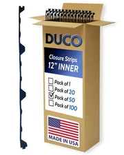 Duco USA-Made R Panel Foam Closure Strips - 50 Pack of 3ft Black Corrugated R...