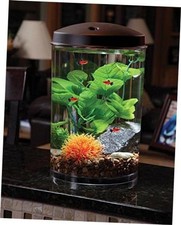 AquaView 3-Gallon 360 Aquarium with LED Lighting 7 Color Choices and Power