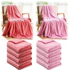 50 x 60 Inches Fleece Throw Blanket Soft Cute Warm Plush Flannel 10 Pink